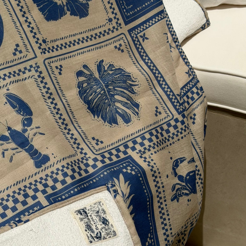 Bnaider Beach Towel – Blue/Beige
