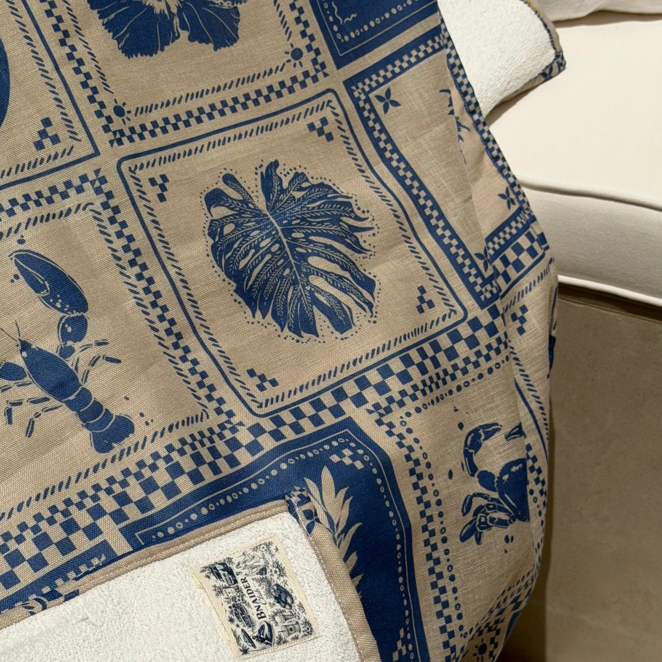 Bnaider Beach Towel – Blue/Beige