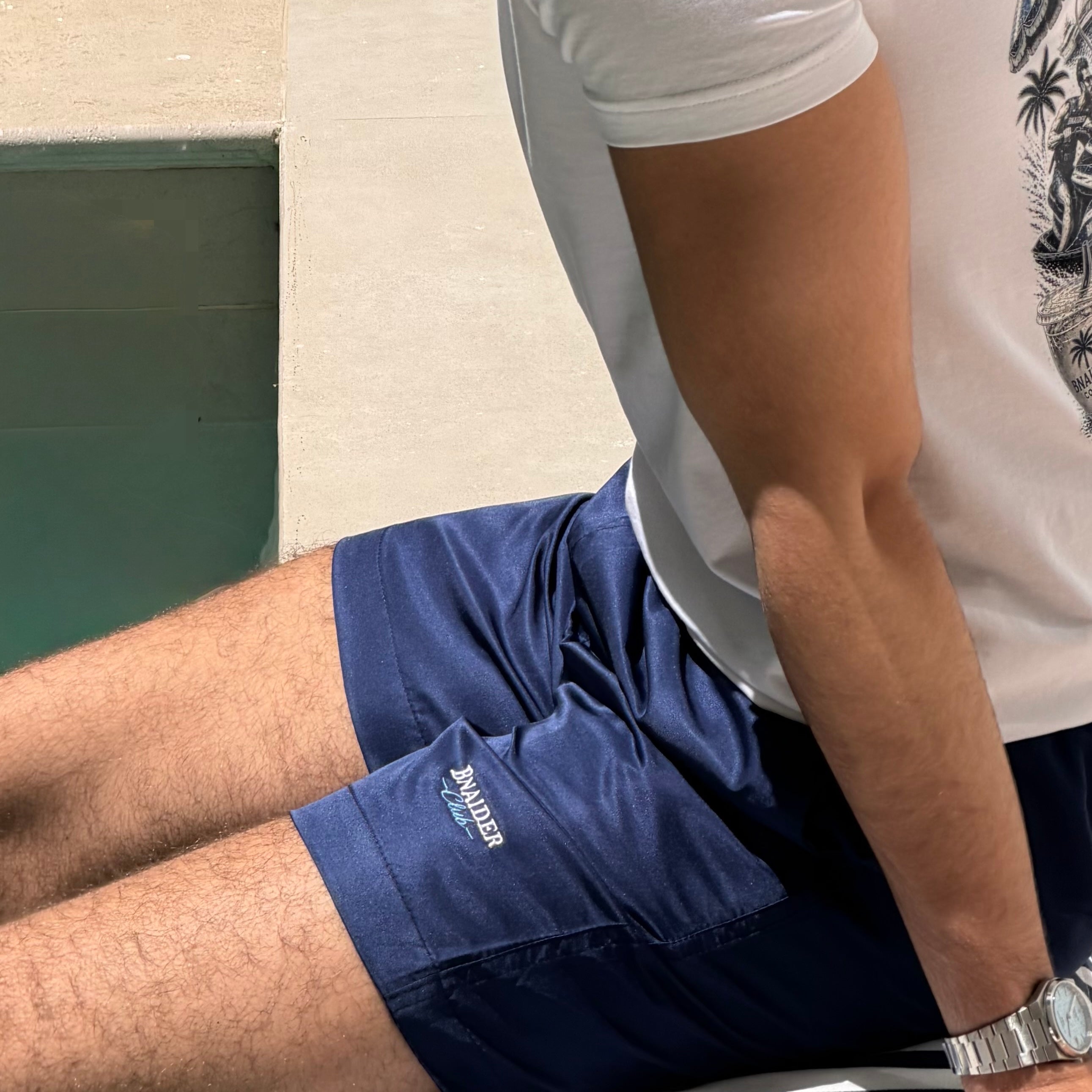 Bnaider Club Swim Shorts – navy blue